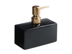2026-dispensador De Jabón Cerámica Rectangular Con Bomba Dorada Mate Para Baño, Capacity Grande, Anti-humedad