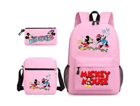 KOHREE Conjunto de tres piezas de mochila escolar para estudiantes de Mickey Mouse
