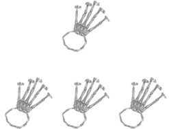 De 8 Pulseras Góticas Plateadas Con Diseño De Esqueleto Para Hombre Y Mujer, Accesorio Retro Punk.