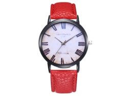 Reloj De Pulsera Unisex De Moda Con Correa De Piel Sintética, Números Romanos, Esfera Redonda Y Movimiento De Cuarzo.