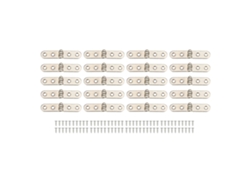 20 Piezas De Extensiones De Mesa Plegables De 180 Grados Para Máquina De Coser, Color Plata, 77x15 Mm, Con Tornillos.