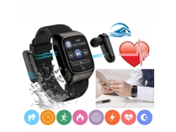 Reloj inteligente 2 en 1 con auriculares inalámbricos TWS Bluetooth 5.0, auriculares deportivos táctiles para bicicleta eléctrica Ly