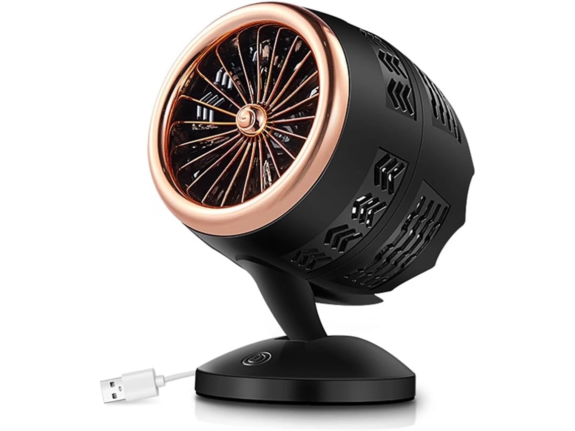Mini ventilador de mesa portátil USB para uso doméstico y exterior.