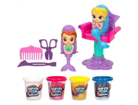 Plastilina CRA-Z-ART sirena brillante Softee Dough (4 Unidades 3 - anos)