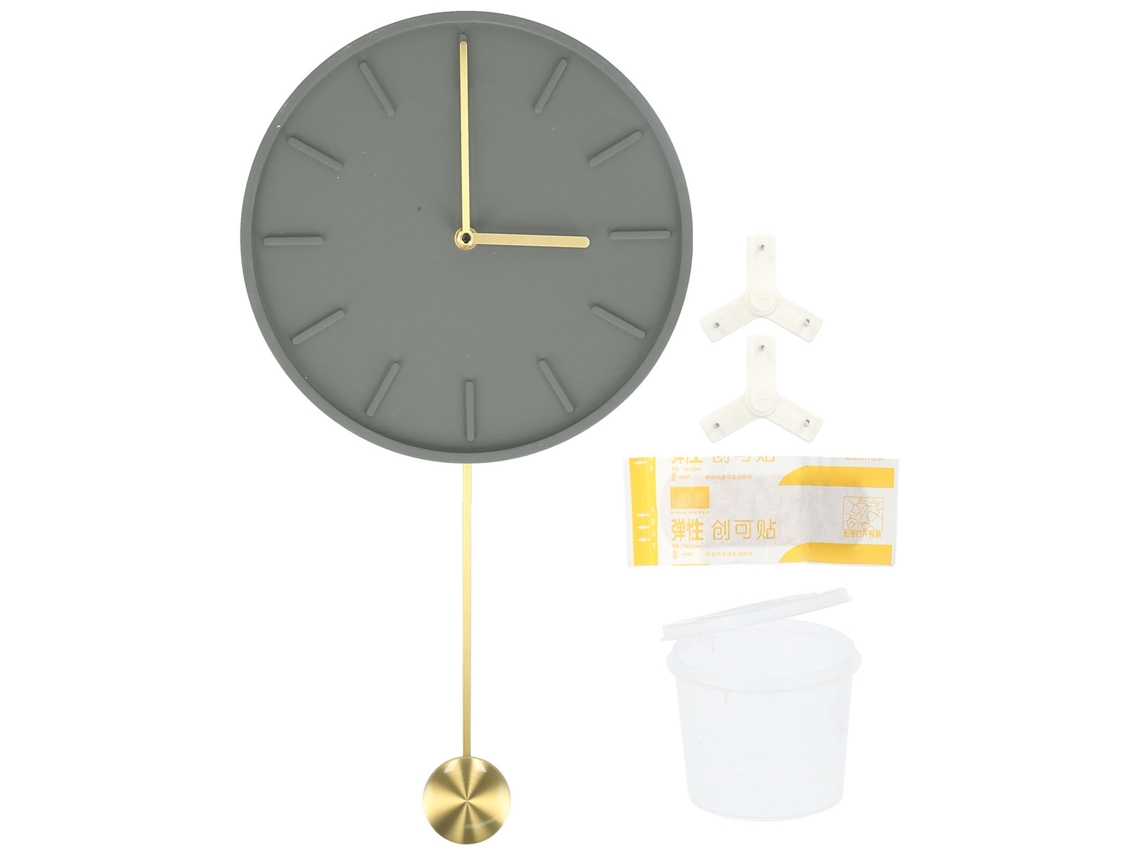 Reloj de pared redondo moderno de la marca Baok, con un péndulo grande y silencioso, ideal para decorar cocinas, cafeterías, bares y hogares.