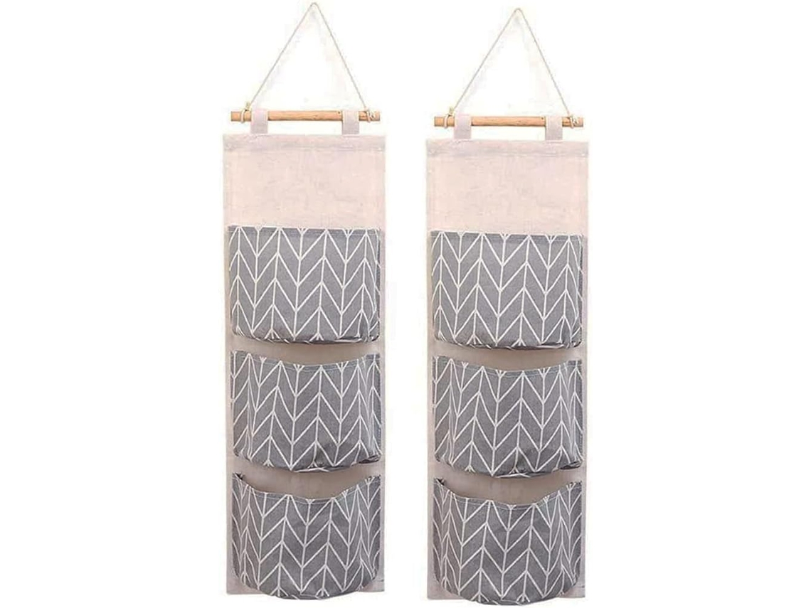 Organizador de bolsillo colgante, bolsa de almacenamiento para colgar en la pared, organizador de bolsillo colgante multifuncional para dormitorio y baño.