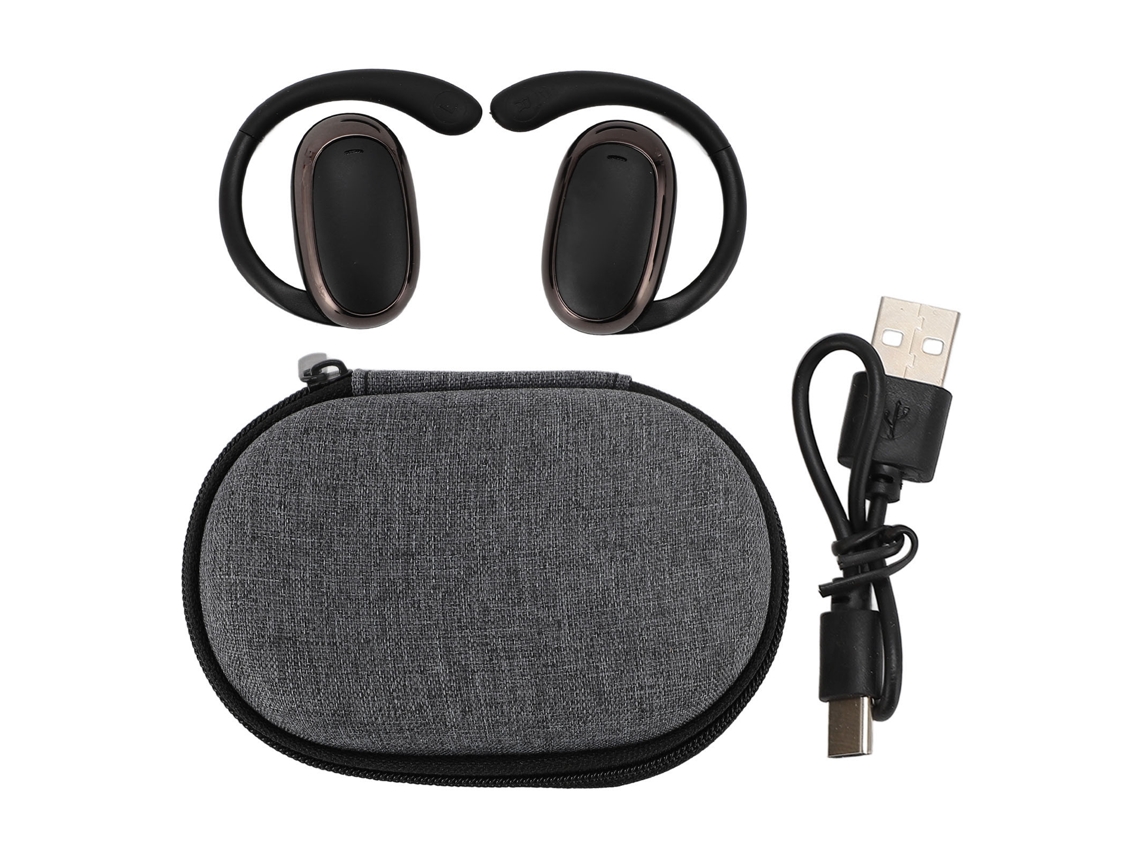 Auriculares Inalámbricos Bluetooth Supraaurales Con Gancho Para La Oreja Y Estuche De Carga Con Pantalla Led.