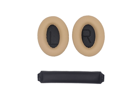 Almohadillas de repuesto y diadema para auriculares Bose QC15 QC25 QC35 Beige+Negro