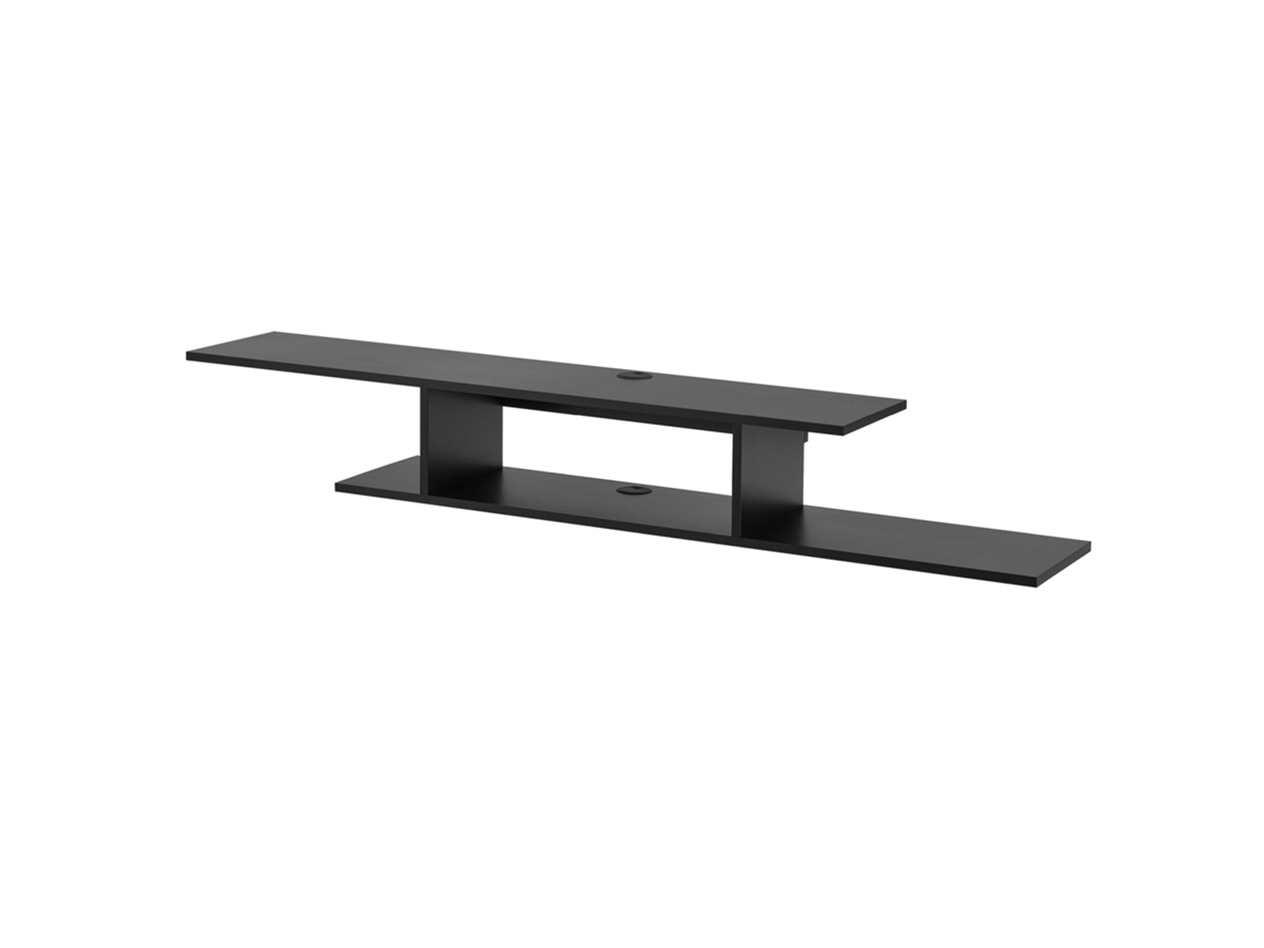 Estantería de pared para TV Støvring 4 compartimentos aglomerado 21 x 150 x 25 cm - Negro [EN.CASA]