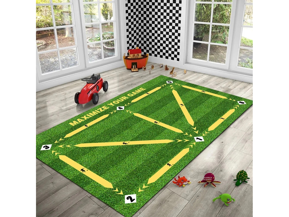 (amarillo, 60 X 90 Cm) Tapete De Entrenamiento De Fútbol Para Niños, Duradero, Antideslizante Y Plegable.