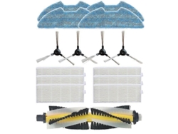Kit de accesorios para aspiradora Yunzii Proscenic 811gb 911s, incluye 1 cepillo principal, 4 cepillos laterales, 6 filtros HEPA y 4 paños de fregado.