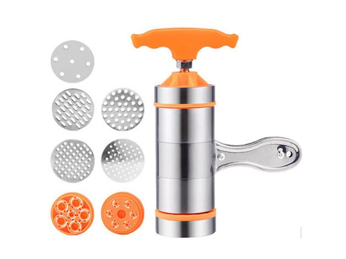 Máquina manual para hacer pasta de acero inoxidable con 7 moldes para ravioles, espaguetis y lasaña