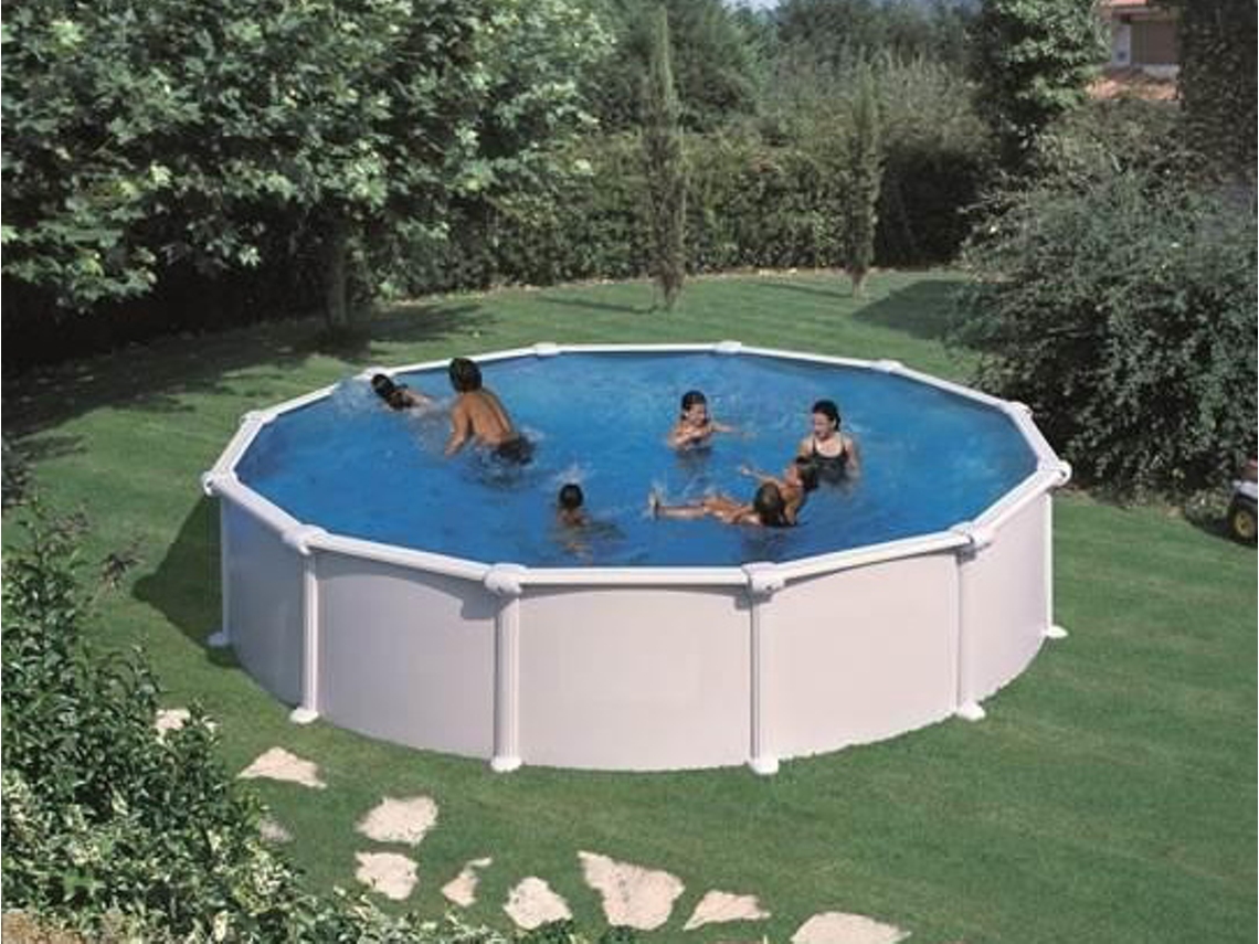 Piscina de Acero GRE Blanca (550x120 cm)