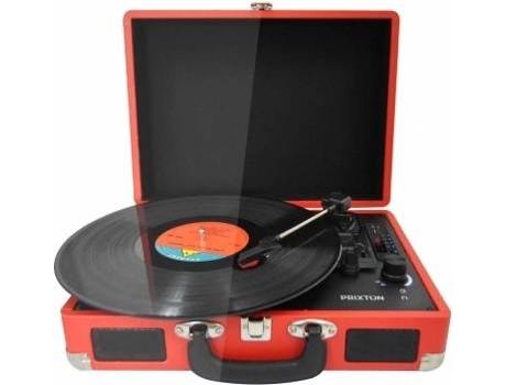 Tocadiscos PRIXTON VC400 Rojo (Manual - Velocidad: 33 1/3 - 45 - 78)