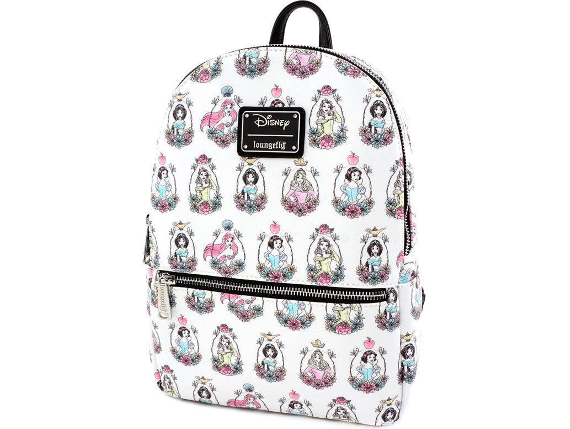 Mochila LOUNGEFLY Princesas Disney Blanco (20.6x28.7x10cm - Poliéster)