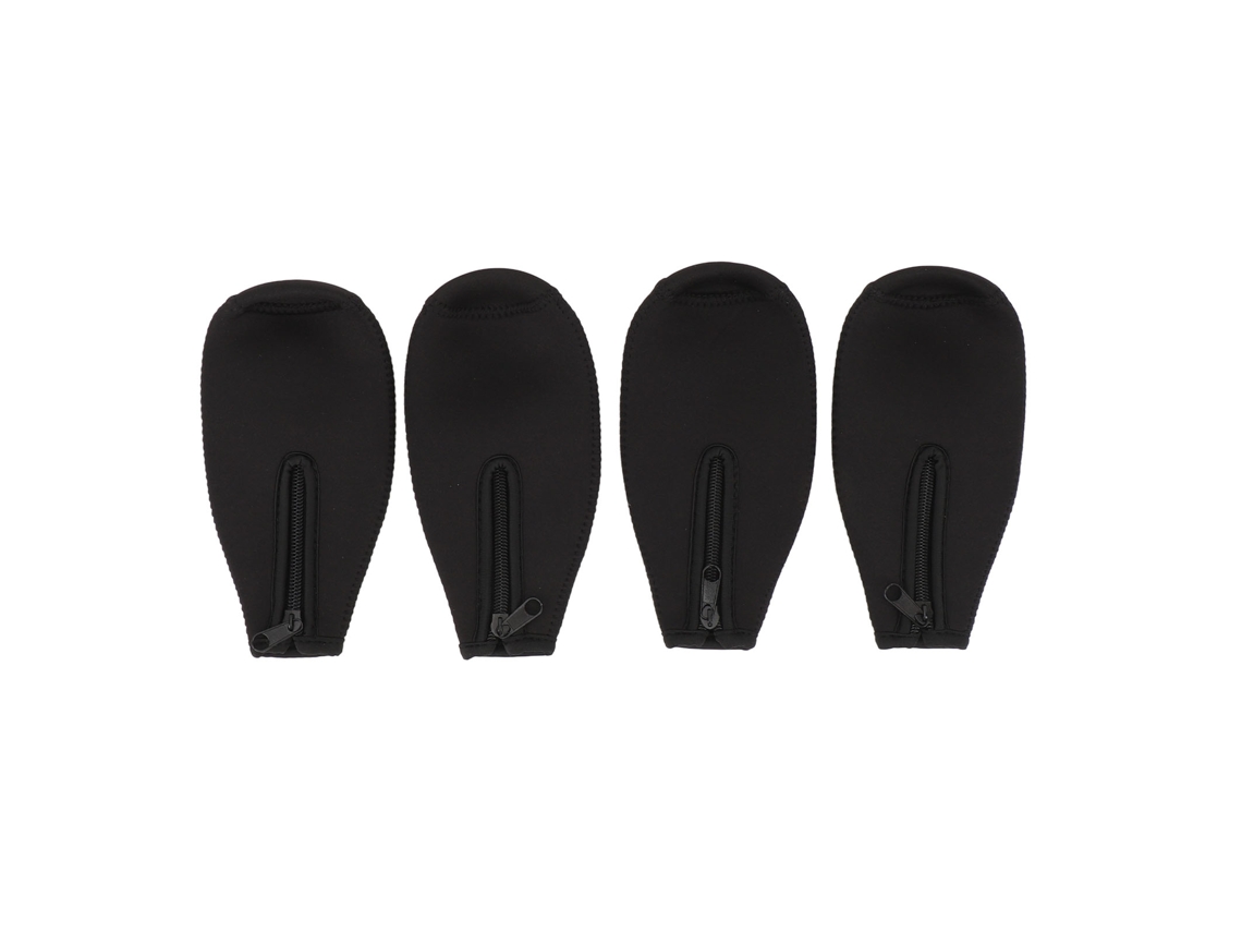 4 Pack Funda Aislante Para Botellas De Cerveza Neopreno Grueso Con Cremallera Chaqueta Para Botellas Negra