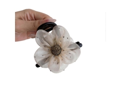 2026-pinza De Pelo Para Damas Con Diseño Floral De Gasa Suave Para Cuero Cabelludo, Pinza De Tiburón Duradera Para Media Cola