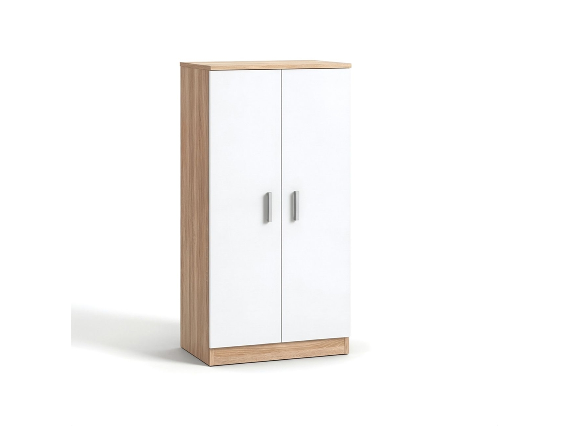 Zapatero Liam 55 DUEHOME en roble canadiense Artik White (55x108x36 cm)