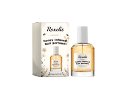 El perfume capilar de miel de Roxelis nutre y repara el cabello seco y encrespado para una suavidad e hidratación inmediatas.