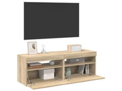 Muebles Para Tv Con Luces Led 2 Uds | Armario Para Tv | Gabinete De Tv Roble Sonoma 60x35x40 Cm