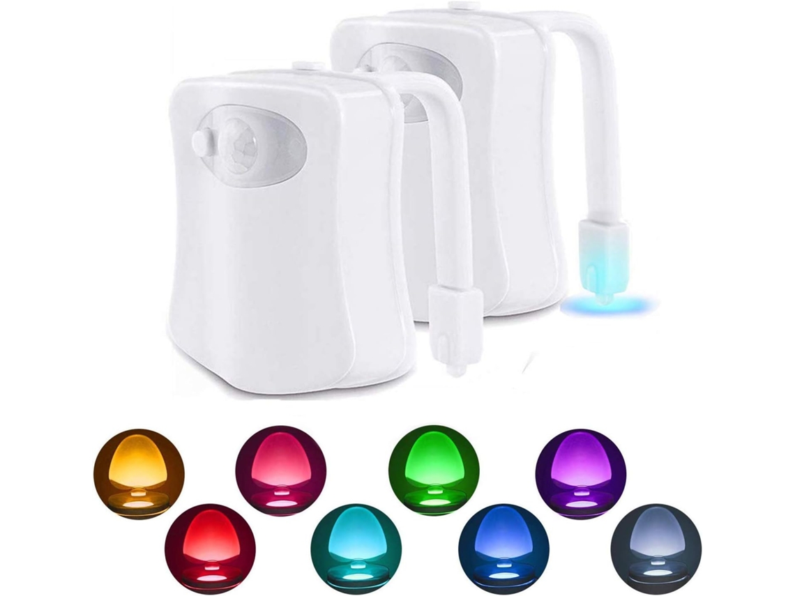 Pack de 2 luces nocturnas para baño con sensor de movimiento