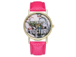 Reloj De Pulsera Unisex Zhoulianfa, Estándar Médico, Con Correa De Pu, Esfera Redonda Y Movimiento De Cuarzo (rosa Y Rojo).