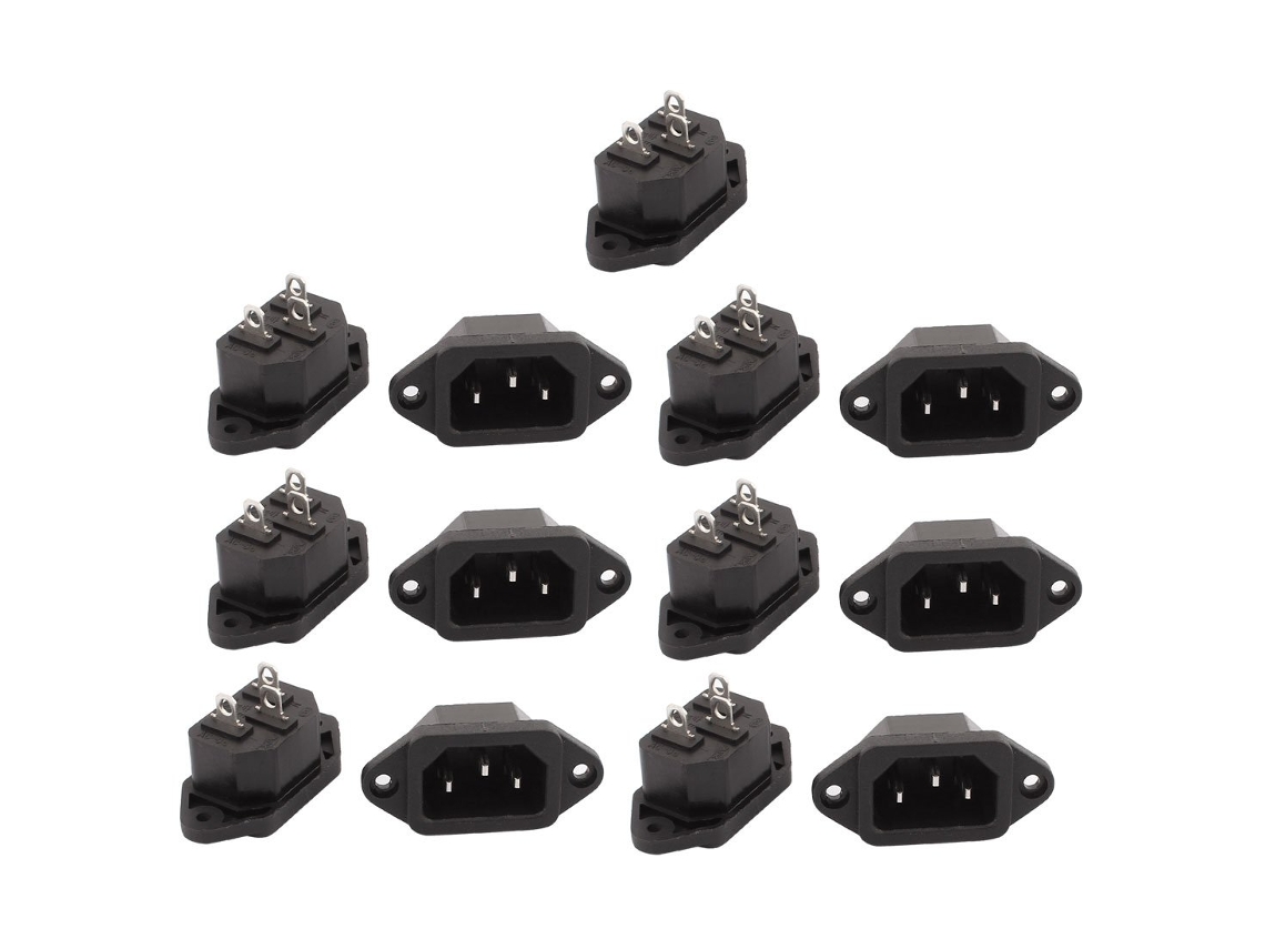 Juego de 13 conectores para adaptador de corriente AC250V 10A con 3 terminales CHABERLU