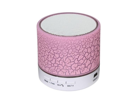 Mini altavoz inalámbrico portátil con Bluetooth, altavoz subwoofer estéreo recargable con luz LED BISBISOOUS