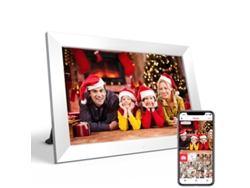 Marco Digital Inteligente Wifi Veanxin 10,1 Pulgadas 1280x800 Ips Lcd Pantalla Táctil Con 32 Gb De Memoria Blanco Yemaesre