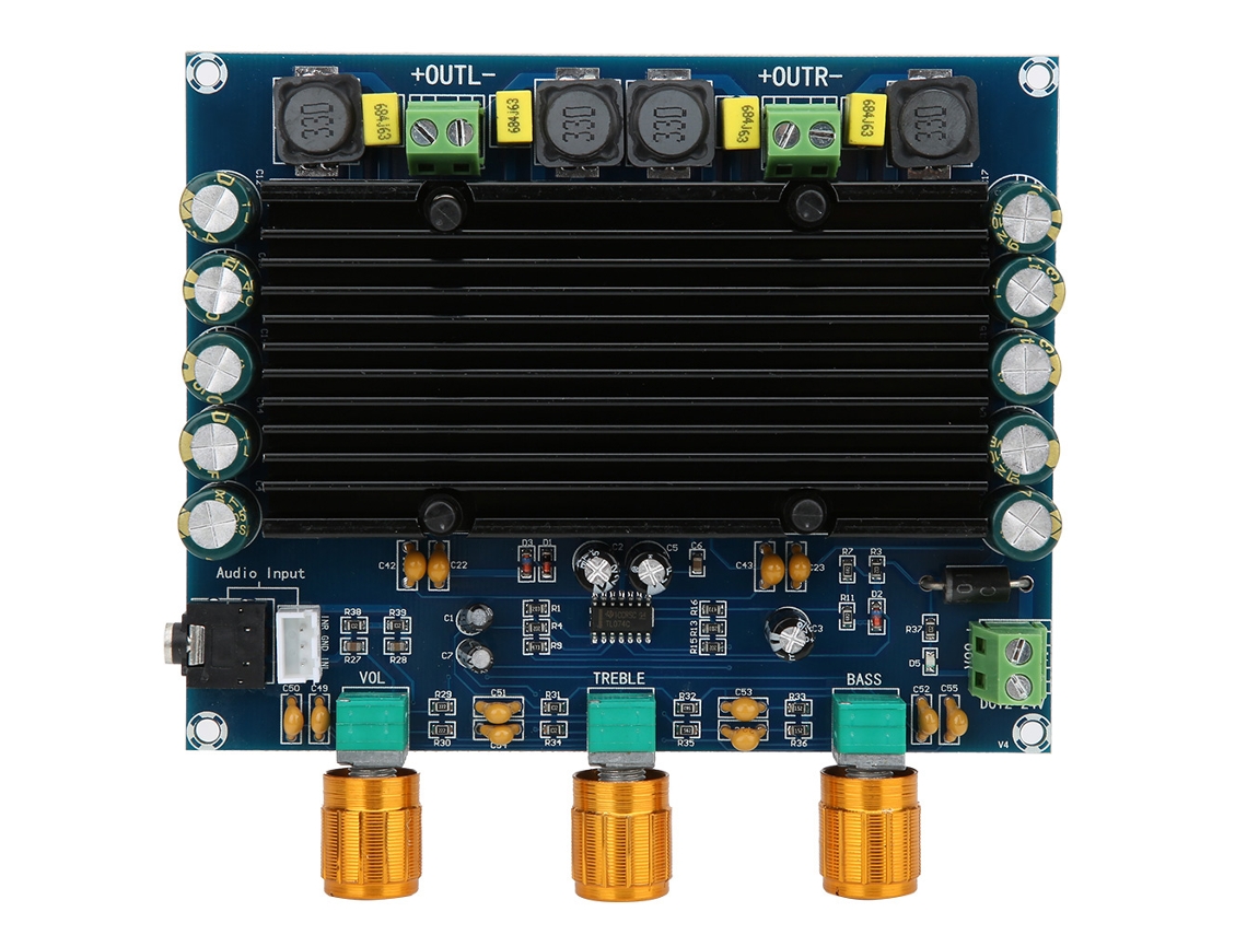 Placa Amplificador Audio Digital 2.0 Canales 2x150w Con Tono Xh M549 Tpa311602