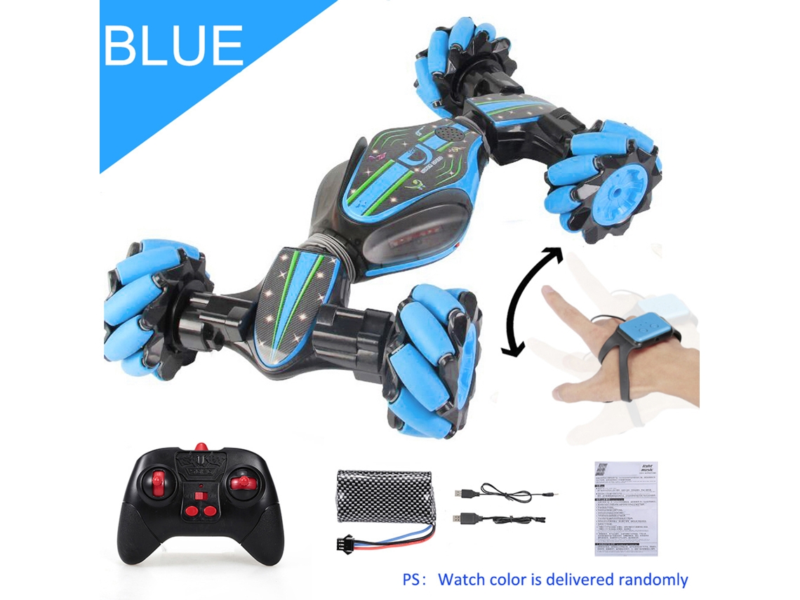 Coche teledirigido 4x4 deformable de 2,4 GHz con sensor de movimiento, luces, música, juguete todoterreno para niños.