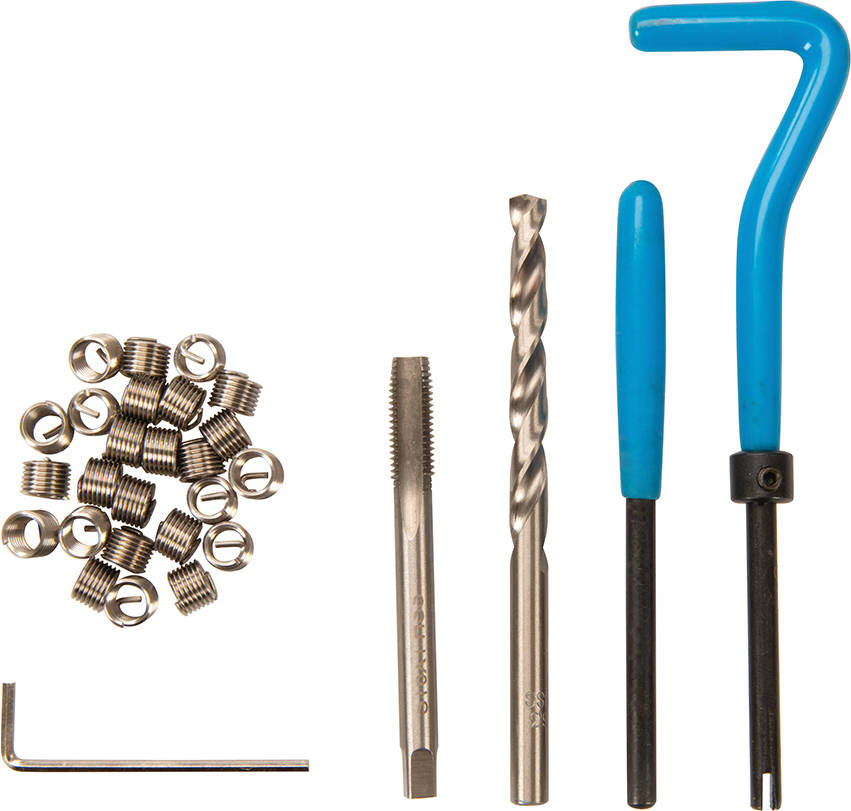 Silverline 283928 Juego de herramientas reparador roscas helicoil conjunto kit tipo m6 10