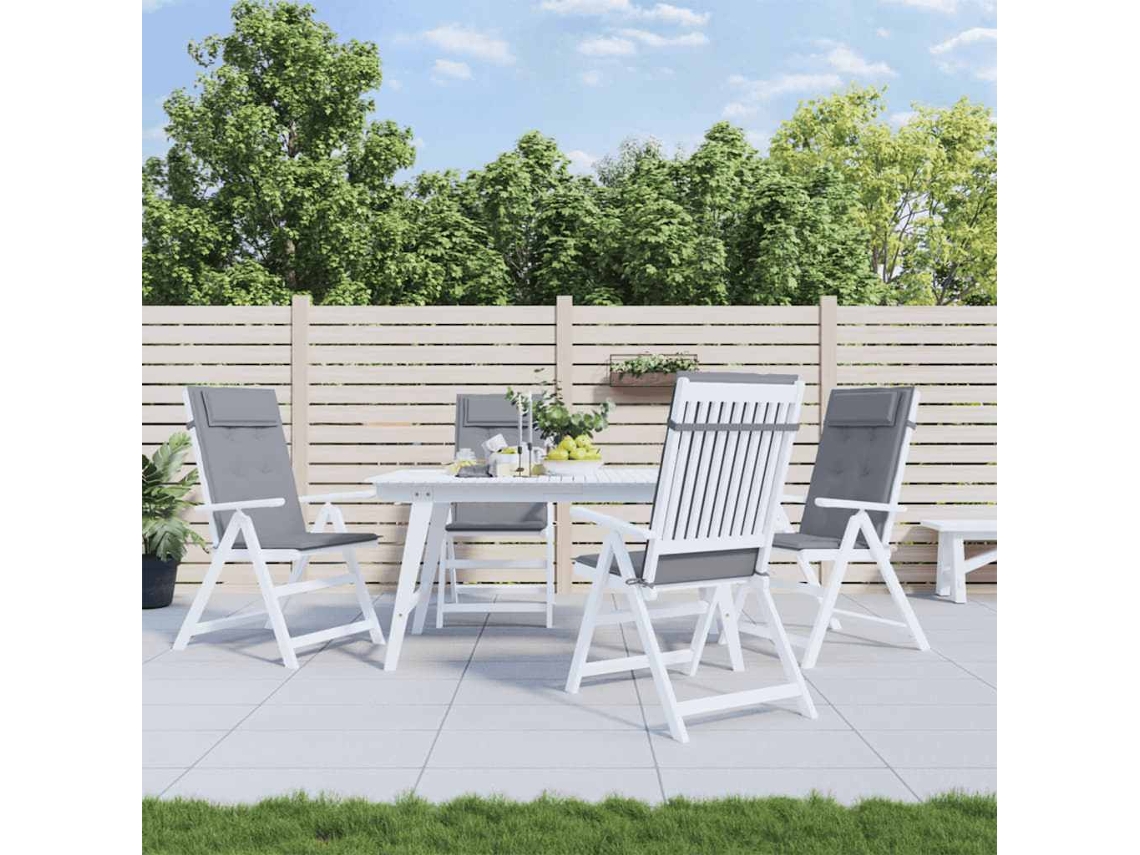 Cojines De Silla Con Respaldo Alto 6 Uds Tela Oxford Gris
