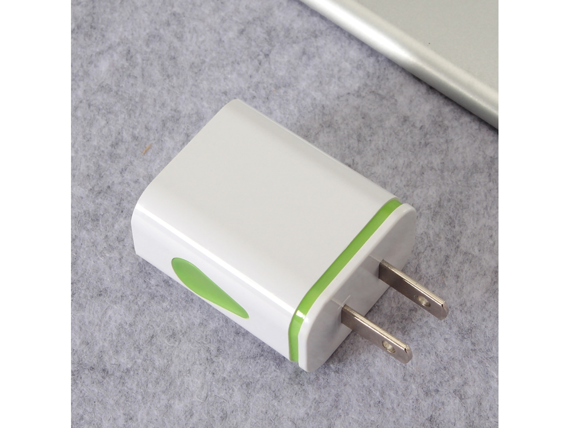 Cargador (puerto Usb Dual Luz Led Gotas De Agua) Cargador De Viaje Para Teléfonos Inteligentes