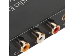 Conversor De Som Digital Analógico Arc 192khz Com Saída Hd E Porta De Fone De Ouvido 3.5mm Para Home Cinema Tv