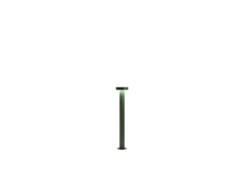 Taburete de jardín LED - 12 W, IP65, 960 lm, 60 cm de altura, 3000 K, aluminio pintado, poste para exterior, verde - Perenz
