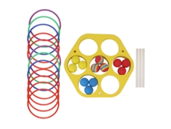 Juego de billar con aros y pelotas de EVA para niños y adultos.