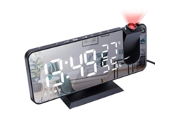 Radio Reloj Con Proyección De Techo, Radio Reloj Digital Con 180
