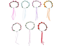 Juego de 14 diademas florales para la playa, ligeras y versátiles, hechas de tela.