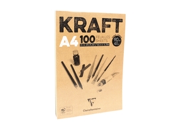 Bloc de dibujo Clairefontaine Kraft A4 90 g 100 hojas