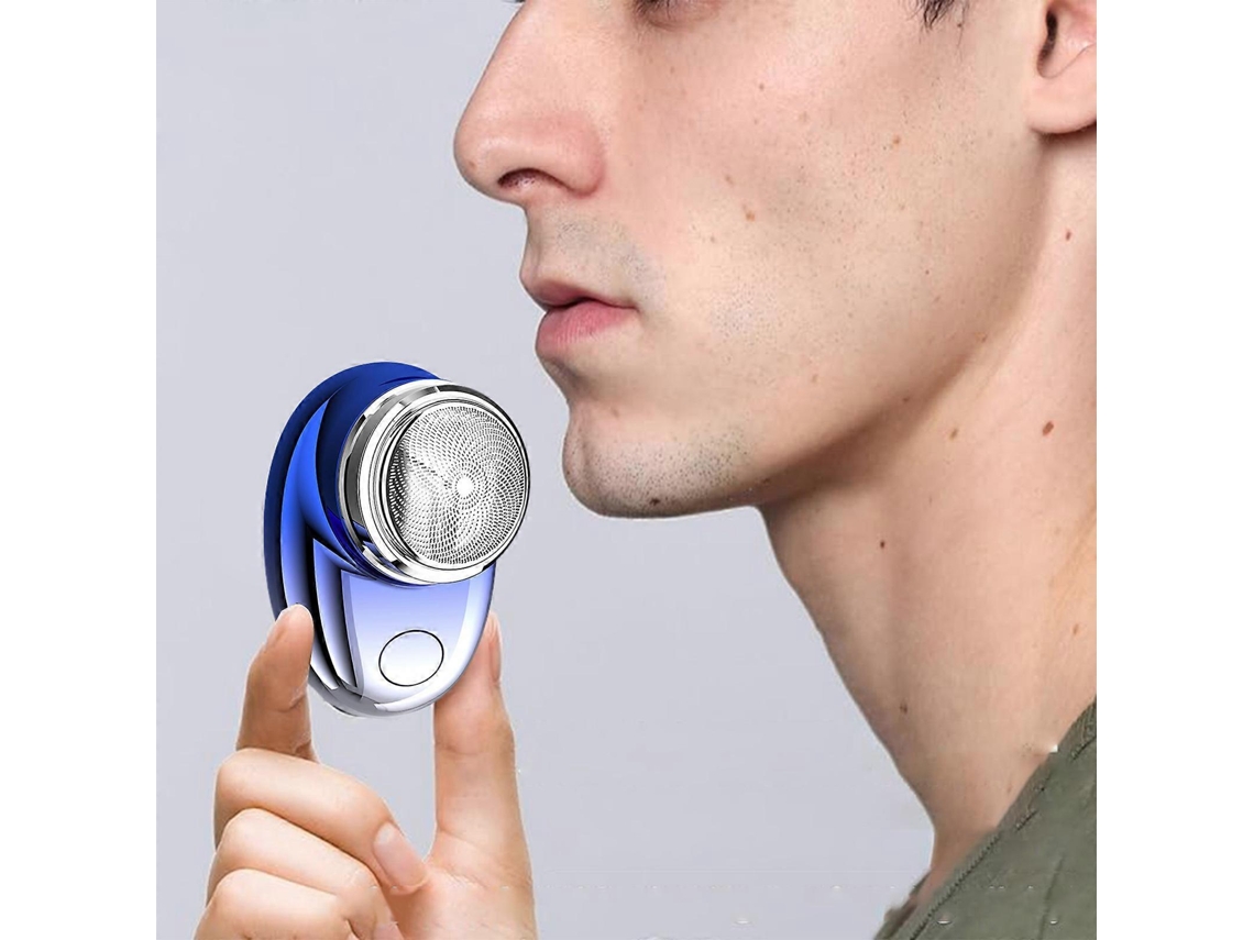 Mini afeitadora eléctrica portátil para hombre, recargable por USB, ideal para casa, coche y viajes, con indicador de batería. Rosewell (flye240)