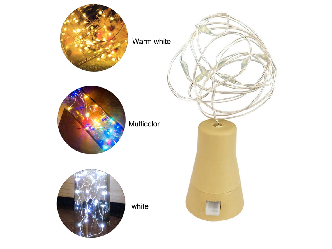 2026-luz Decorativa De Botella De Vino Solar Con 10 Leds Cable De Cobre Impermeable Para Exterior