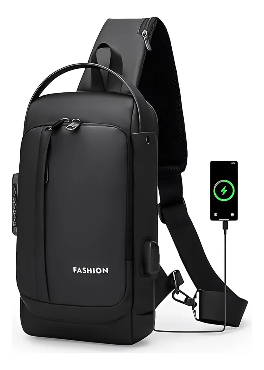 Mochila bandolera para hombre, mochila bandolera antirrobo