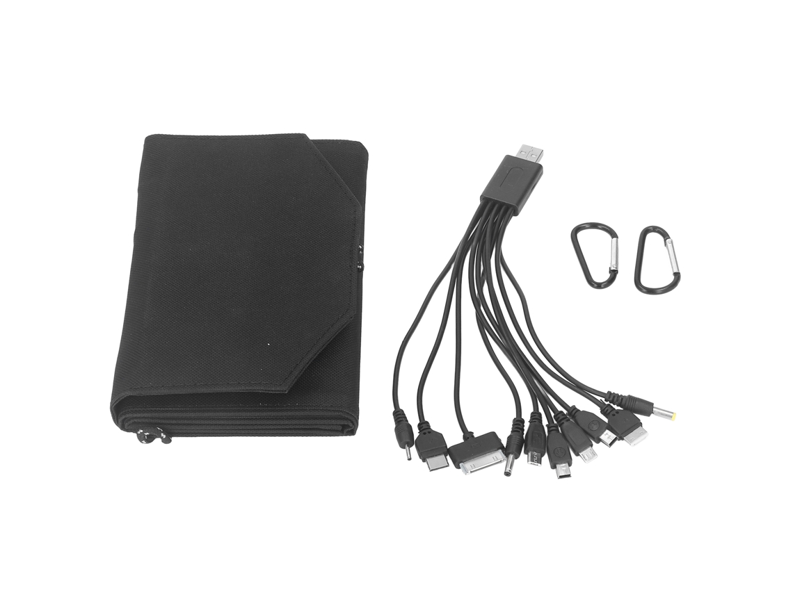 Panel Solar Plegable 15w 5v Doble Salida Usb Portátil Para Carga Exterior