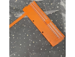 Mini Cuchilla Plegable, Acero Al Carbono, Sin Burbujas, Escala Transparente, Para Scrapbooking, Naranja.