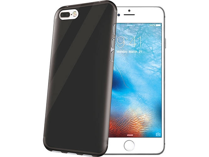 Funda iPhone 7 Plus CELLY Gel Negro