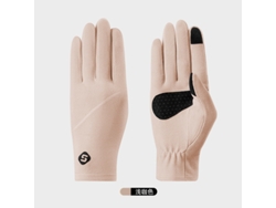 Guantes de esquí para mujer, otoño e invierno, de terciopelo, resistentes al viento, cálidos, color piel, talla única, Lalamoli (finos).