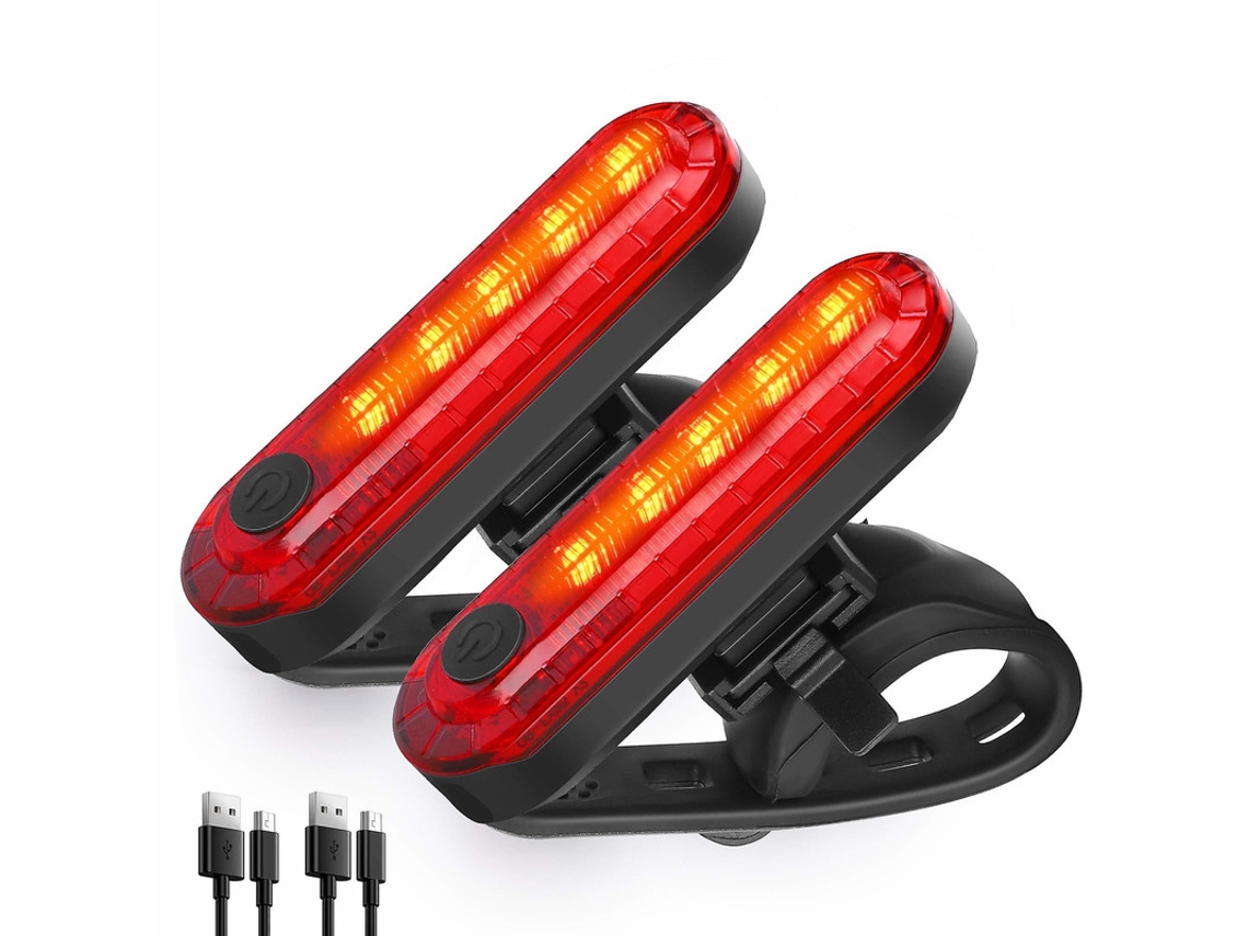 Luz Trasera De Bicicleta, Luz Trasera De Bicicleta Recargable Usb, Luz Trasera De Bicicleta Impermeable Yizhood (negra)