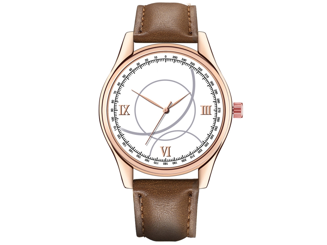 Reloj De Pulsera De Cuarzo Para Mujer Con Correa De Pu Sencilla Y Elegante (marrón Oscuro, Blanco).