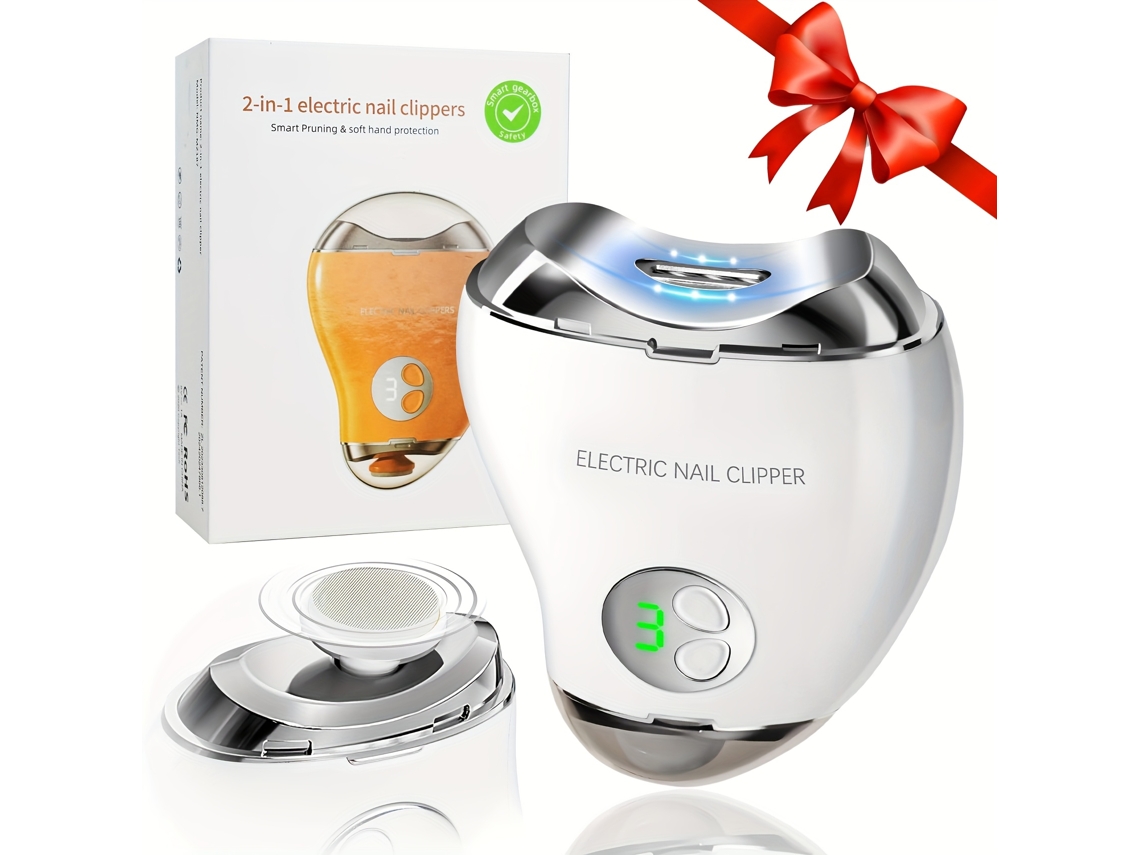 Lima De Uñas Eléctrica 2 En 1 Con Mango, Iluminación Led, Pantalla Lcd Y 3 Velocidades.